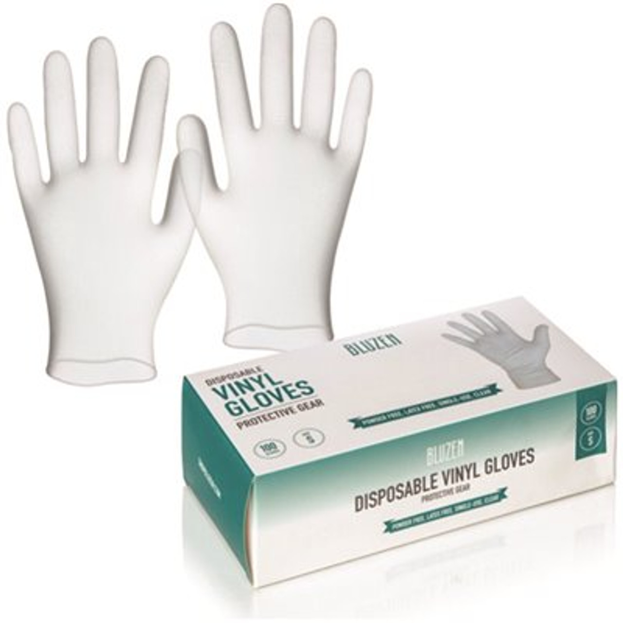 SAFETY WERCS BluZen Medium Clear Vinyl 4 MIL Gloves, 1000 Per Case