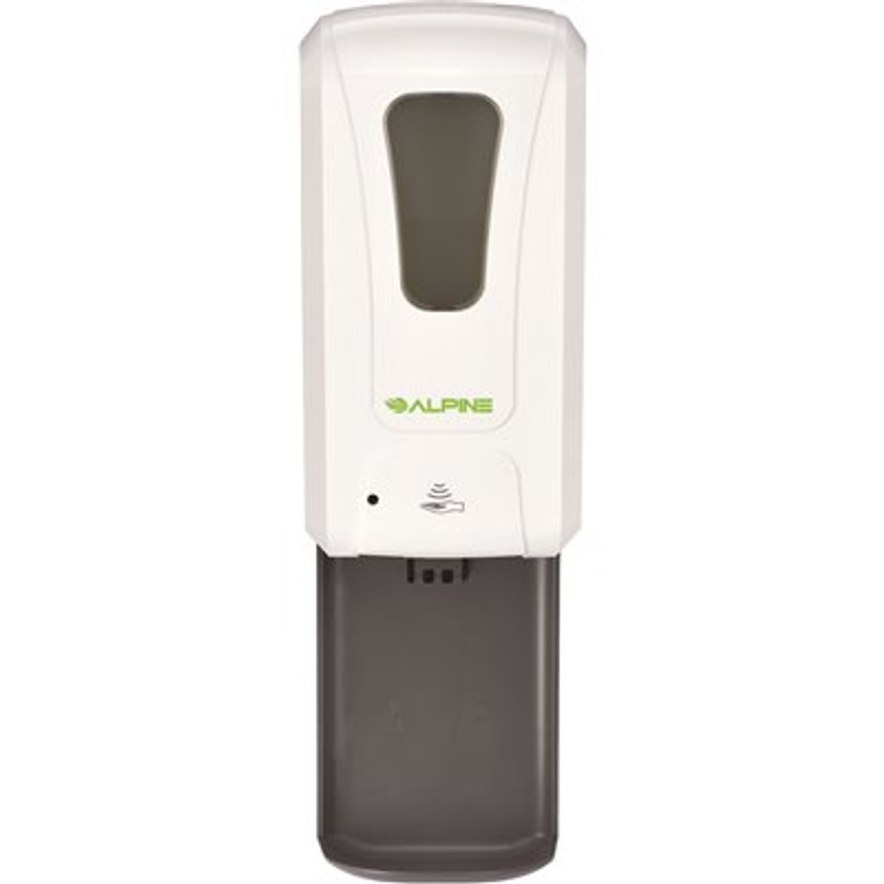 Alpine Industries 40 oz.. Automatic Soap and Gel Hand Sanitizer Dispenser in White with Drip Tray