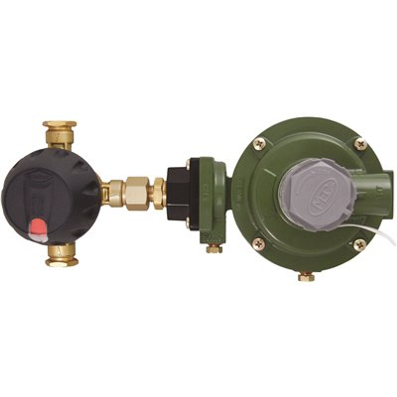 MEC 1/4 in. Inlet x 1/2 in. FNPT Outlet - 11 in. WC Outlet Full Size Automatic Changeover Regulator