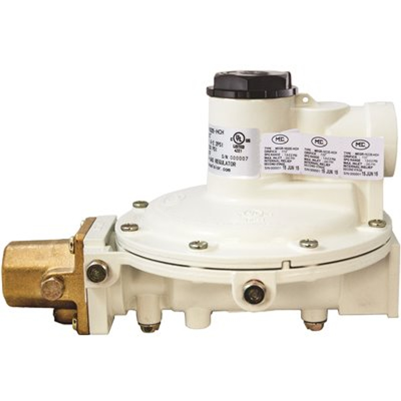 Excela-Flo Full Size Twin Stage Regulator, F. POL Inlet x 3/4 in. FNTP Outlet, 2 psi
