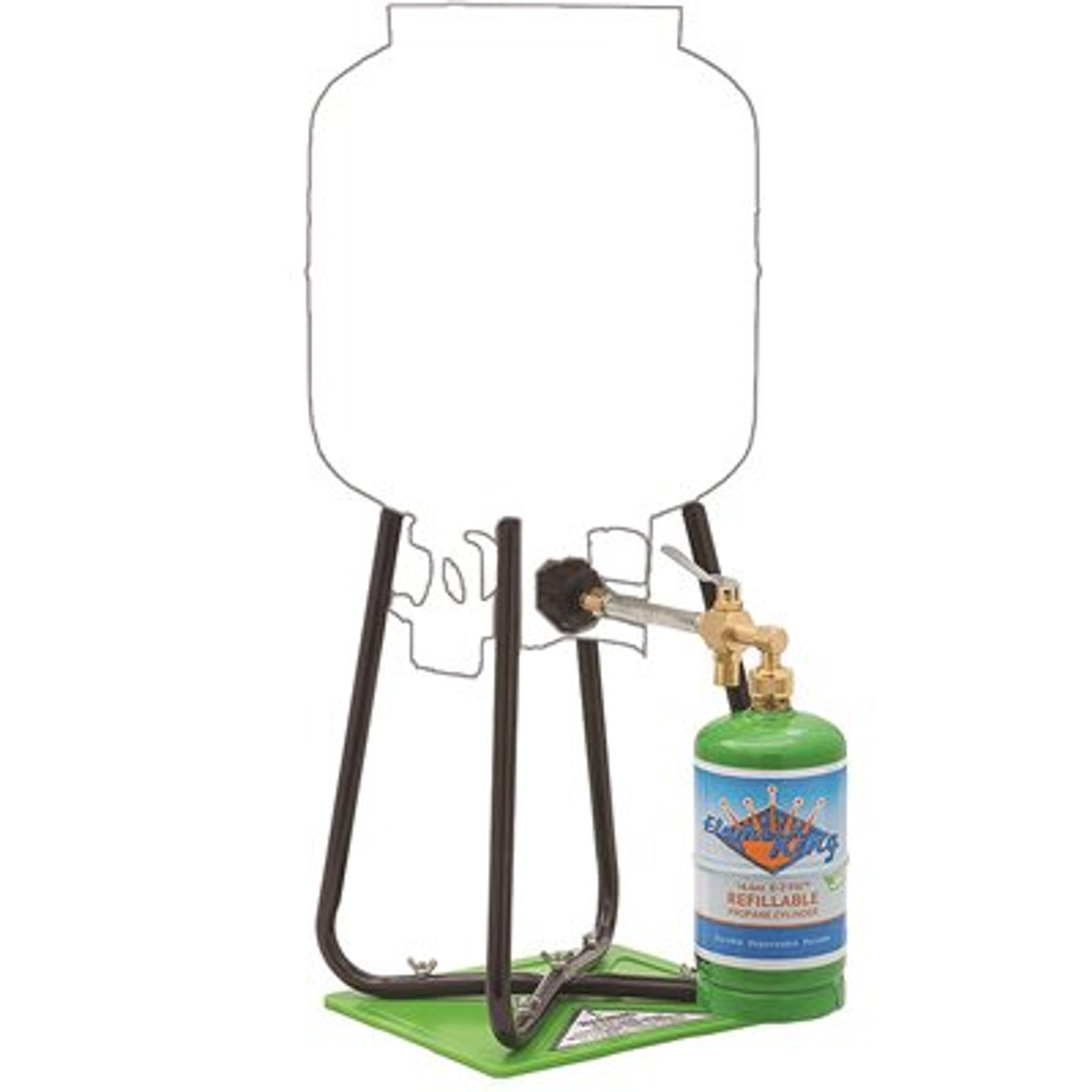 Flame King 1 lb. Refillable Propane Cylinder with Refill Kit