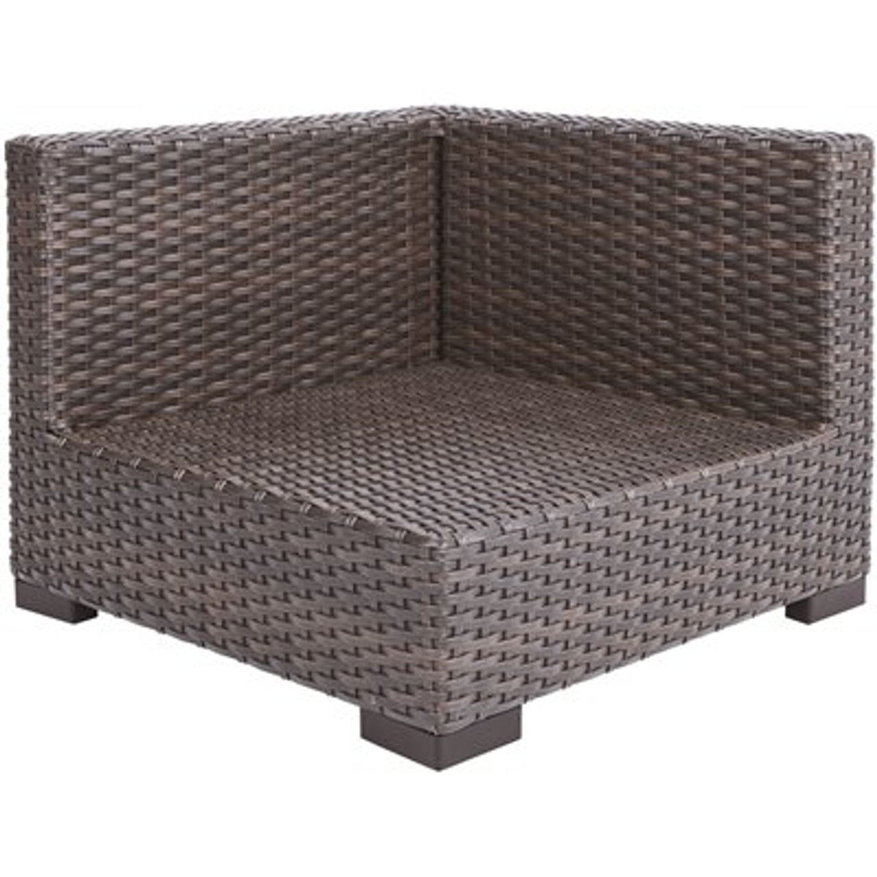 Hampton Bay Commercial Gray Wicker Left Arm, Right Arm or Corner Outdoor Sectional Chair