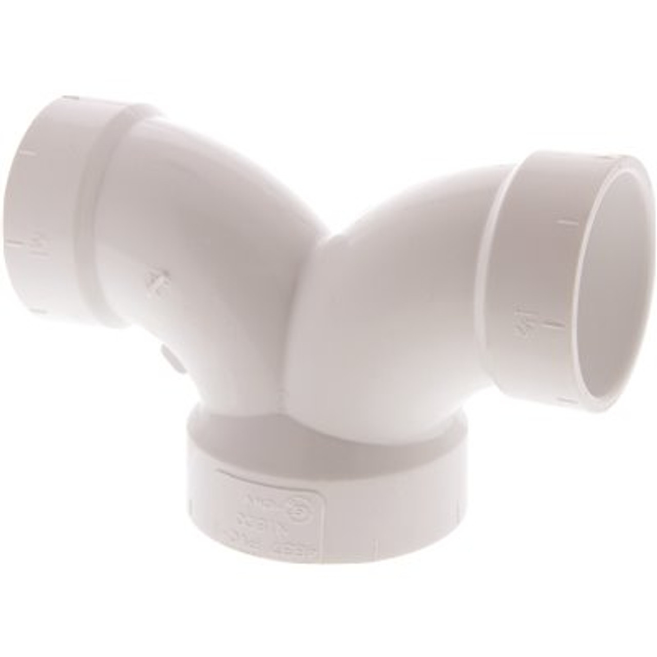 NIBCO 2 in. x 1-1/2 in. x 1-1/2 in. PVC DWV 90-Degree All Hub Double Elbow Fitting