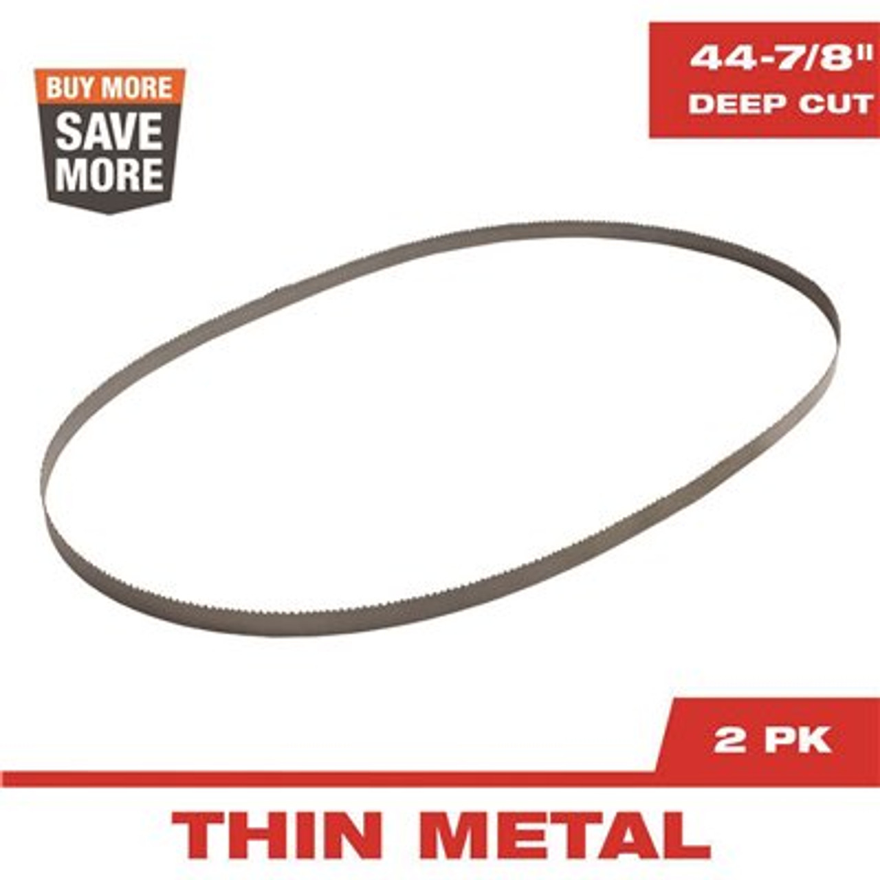 Milwaukee 44-7/8 in. 18 TPI Deep Cut Portable High Speed Steel Band Saw Blades (2-Pack) For M18 FUEL/Corded