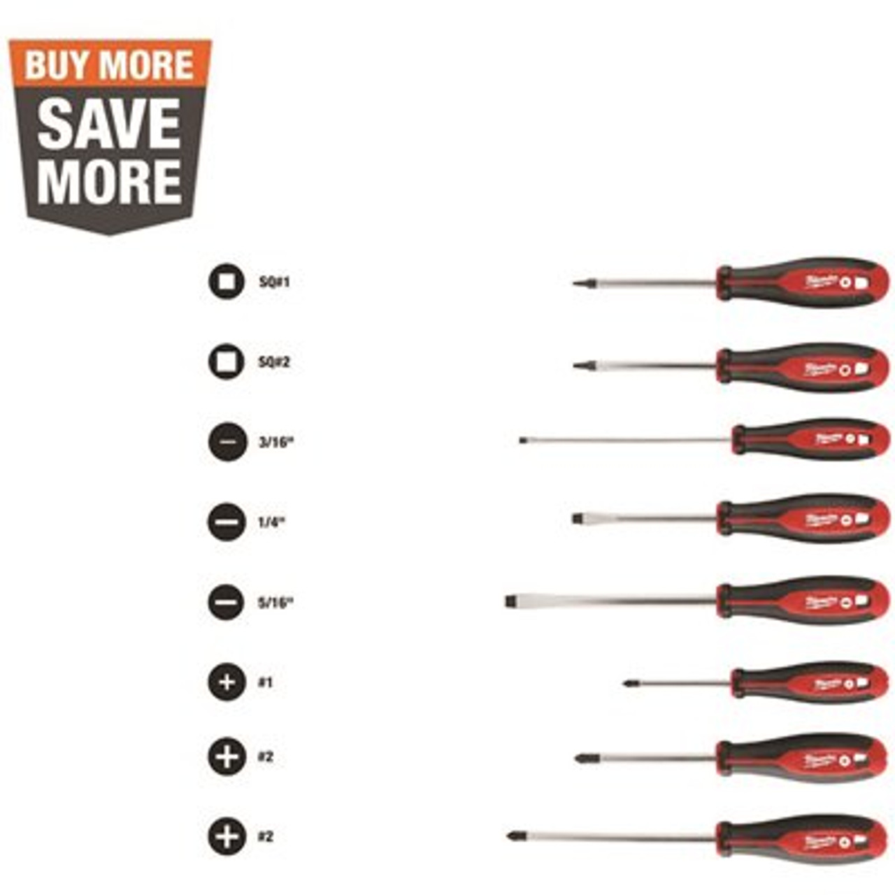 Milwaukee Screwdriver Set (8-Piece)