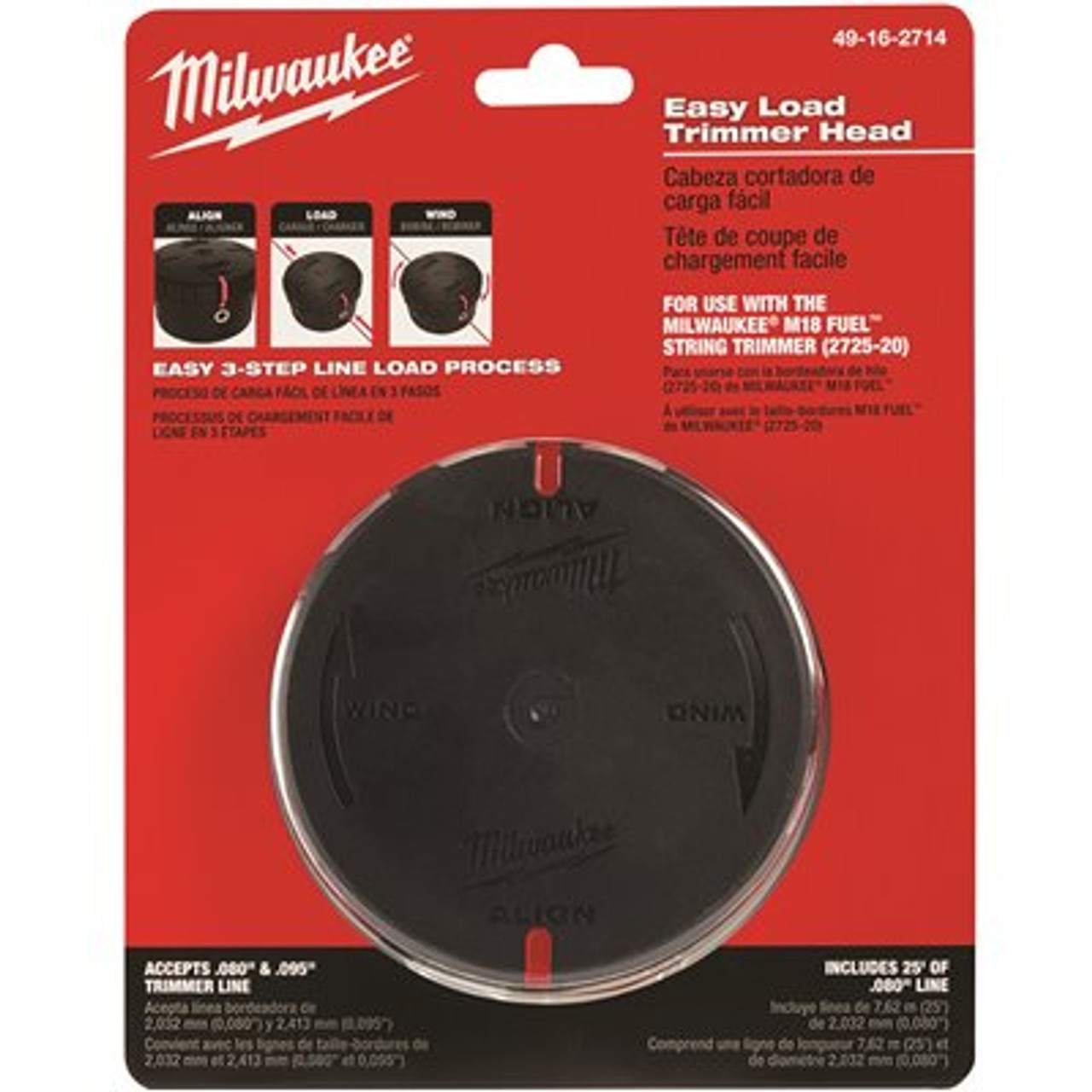 Milwaukee Replacement Easy Load Trimmer Head