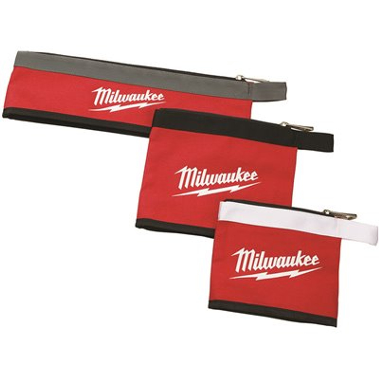 Milwaukee 14 in., 8 in. and 6 in. Multi-Size Zipper Tool Bags in Red (3-Pack)