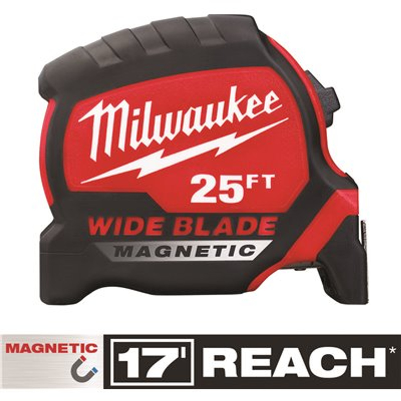 Milwaukee 25 ft. x 1-5/16 in. Wide Blade Magnetic Tape Measure with 17 ft. Reach