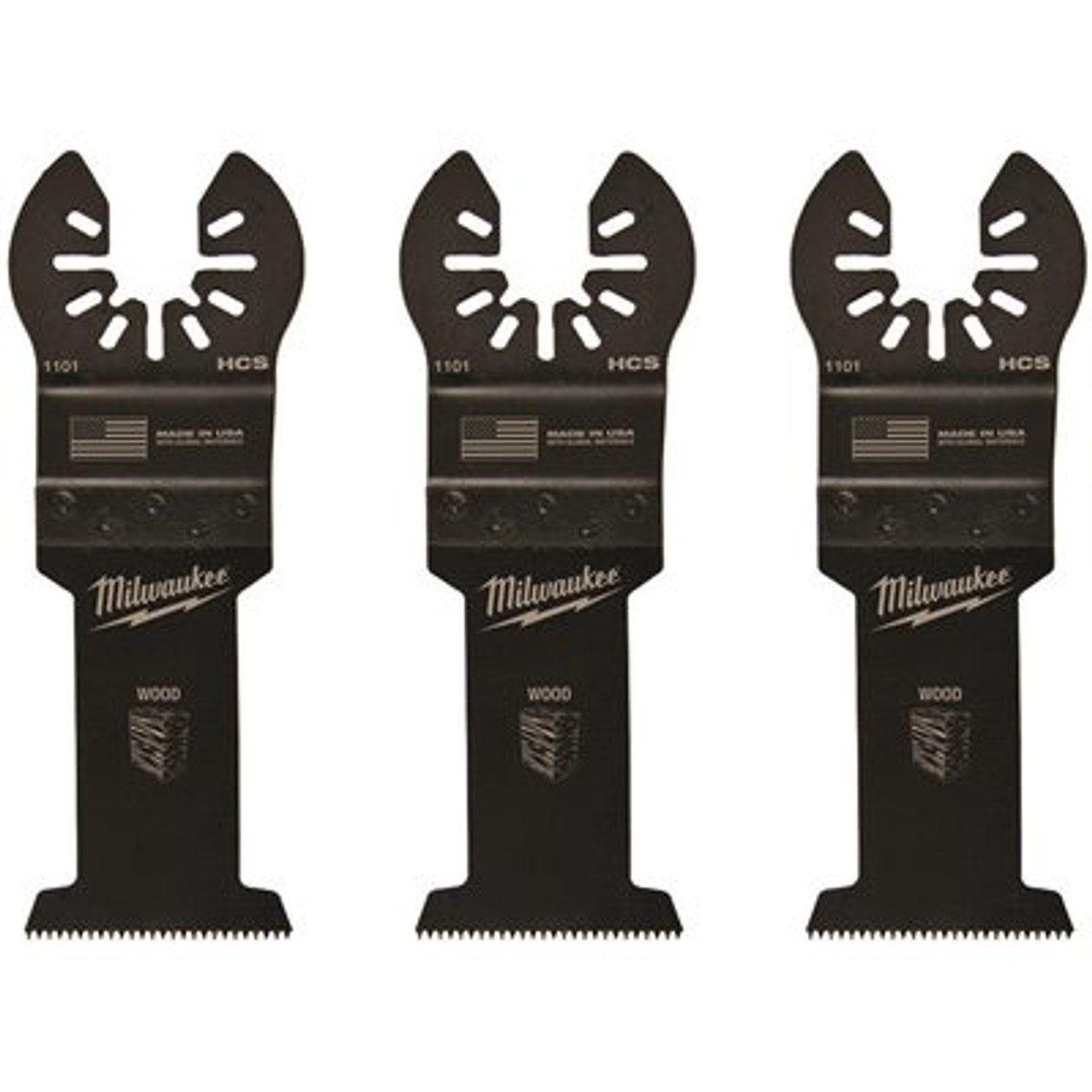 Milwaukee 1-3/8 in. High Carbon Steel Universal Fit Wood Cutting Multi-Tool Oscillating Blade (3-Pack)