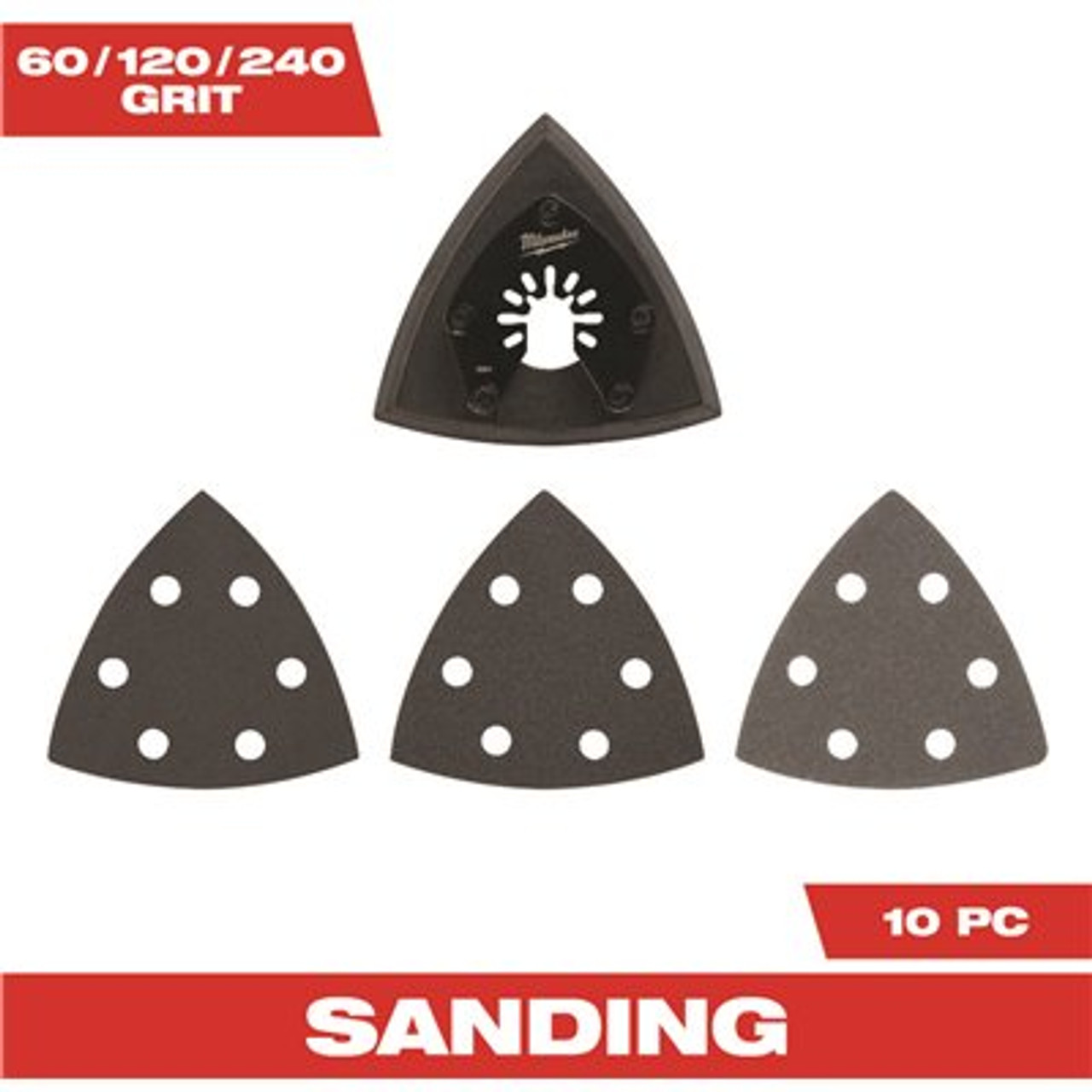 Milwaukee 3-1/2 in. Sandpaper Oscillating Sanding Accessories Kit (10-Piece)
