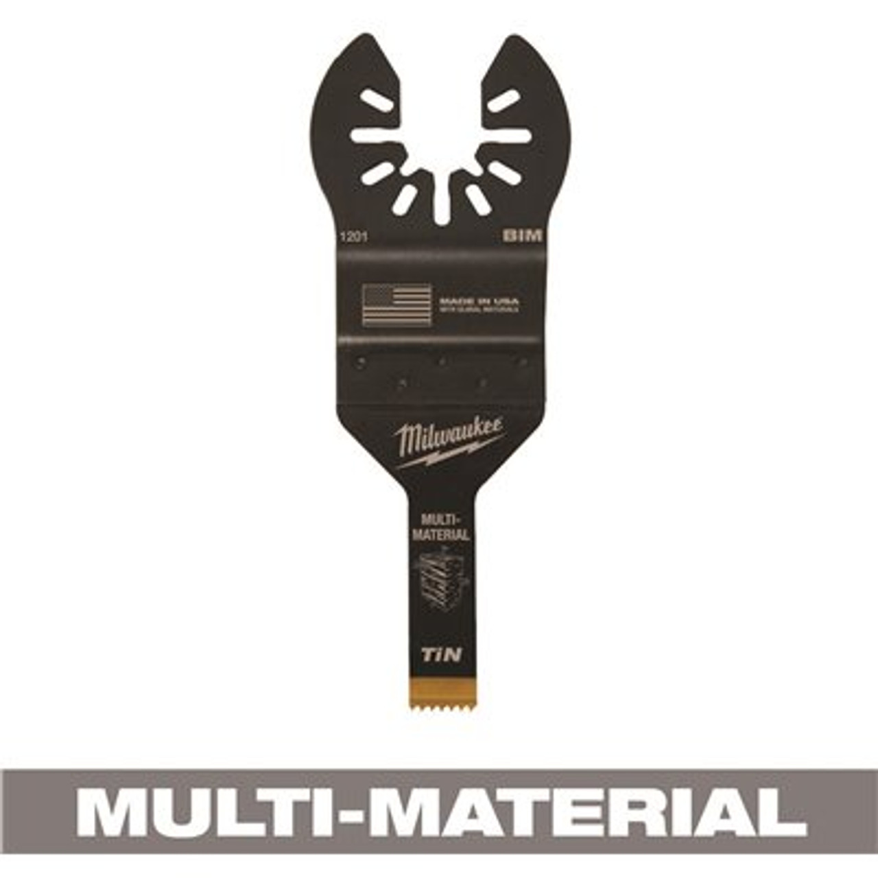 Milwaukee 3/8 in. Titanium Bi-Metal Universal Fit Wood and Metal Cutting Multi-Tool Oscillating Blade (1-Pack)