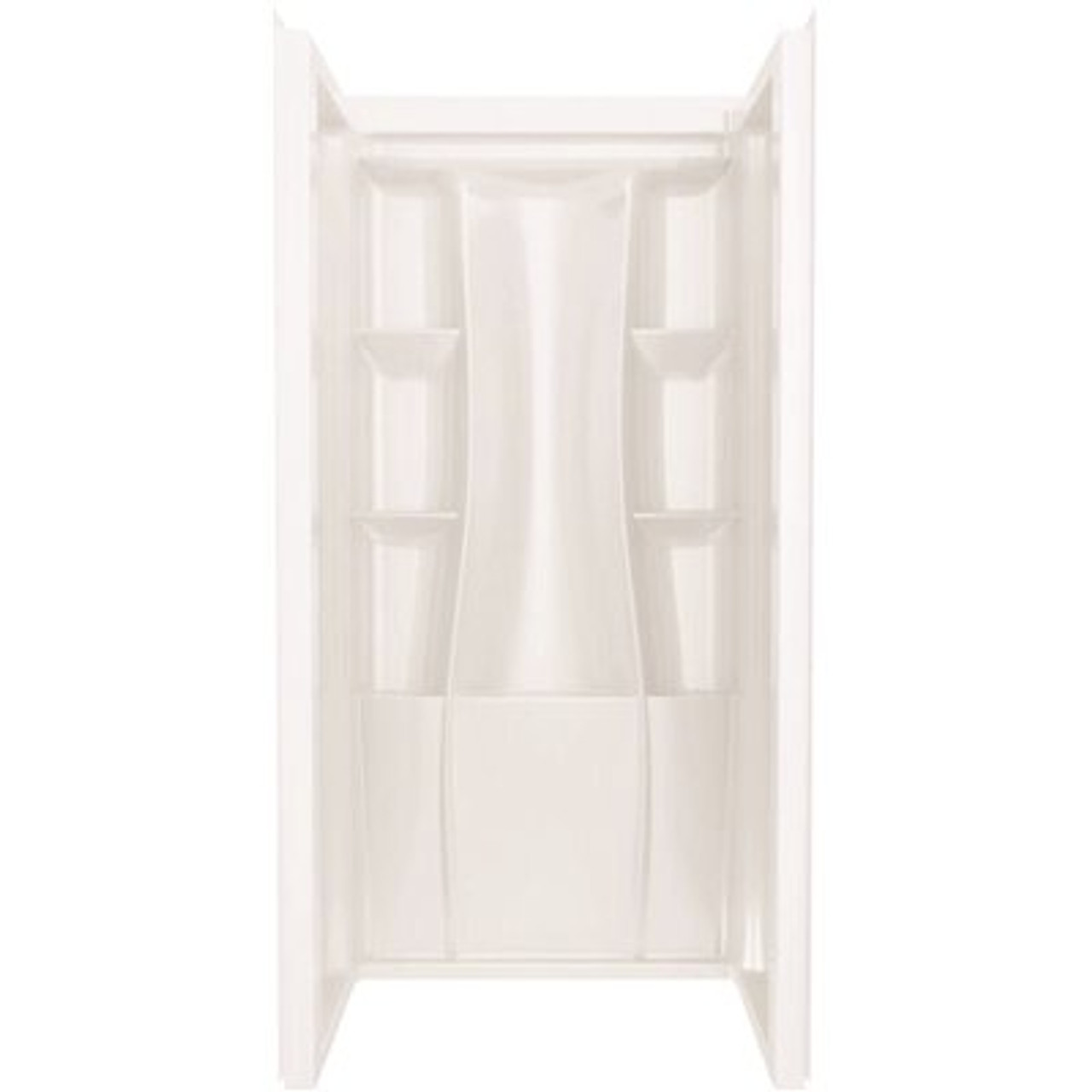 Delta Classic 500 36 in. W x 73.25 in. H x 36 in. D 3-Piece Direct-to-Stud Alcove Shower Surrounds in High Gloss White