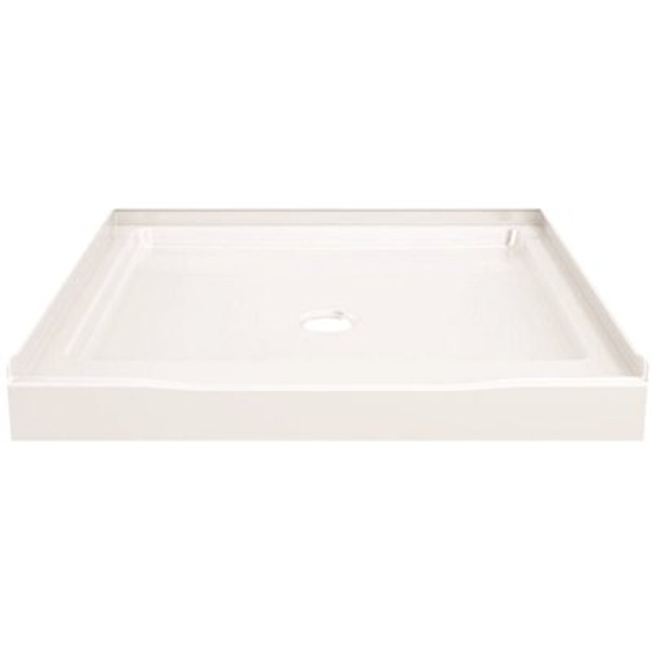 Delta Classic 500 36 in. L x 36 in. W Alcove Shower Pan Base with Center Drain in High Gloss White