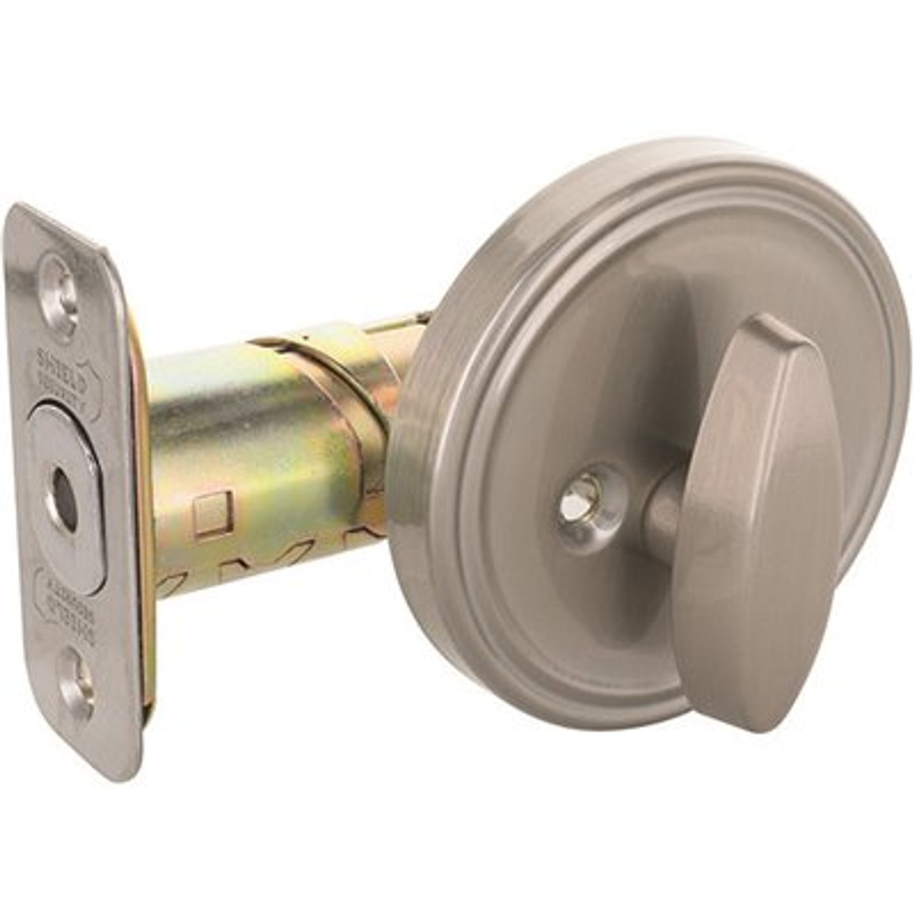 Single-Sided Deadbolt 2-3/8" and 2-3/4" Backset Grade 3 Satin Nickel