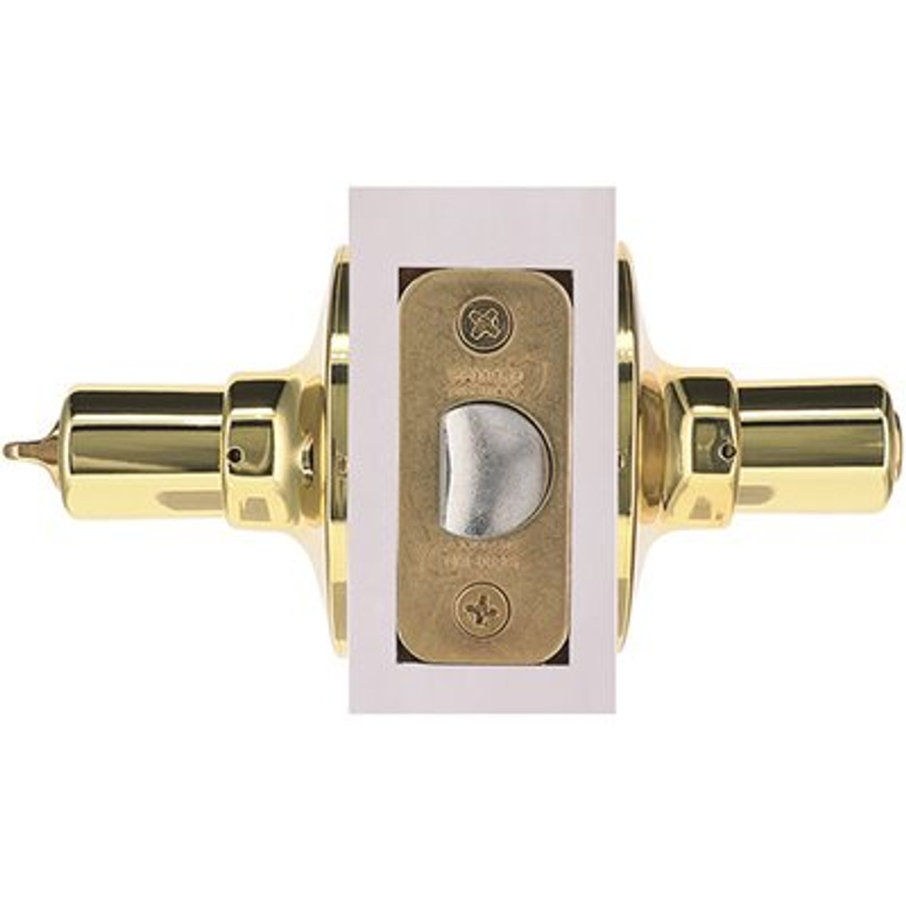 Straight Privacy Door Lever 2-3/8" and 2-3/4" Backset Grade 3 Bright Brass