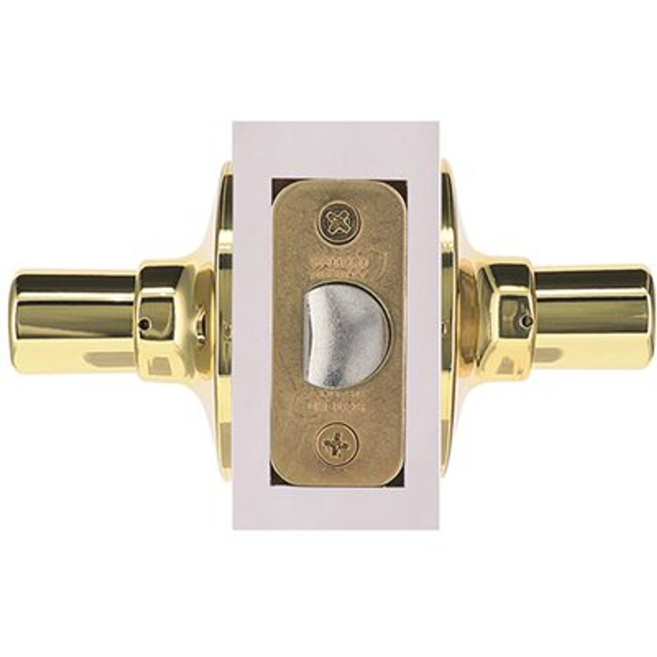 Straight Passage Door Lever 2-3/8" and 2-3/4" Backset Grade 3 Bright Brass