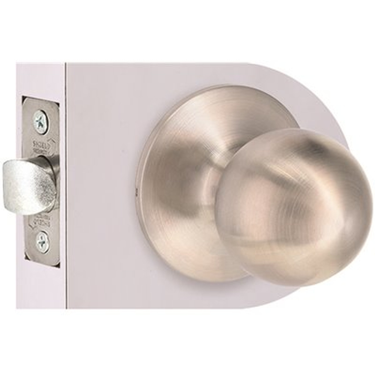 Round Passage Hall/Closet Door Knob 2-3/8" and 2-3/4" Backset Grade 3 Satin Stainless Steel 6-Pack