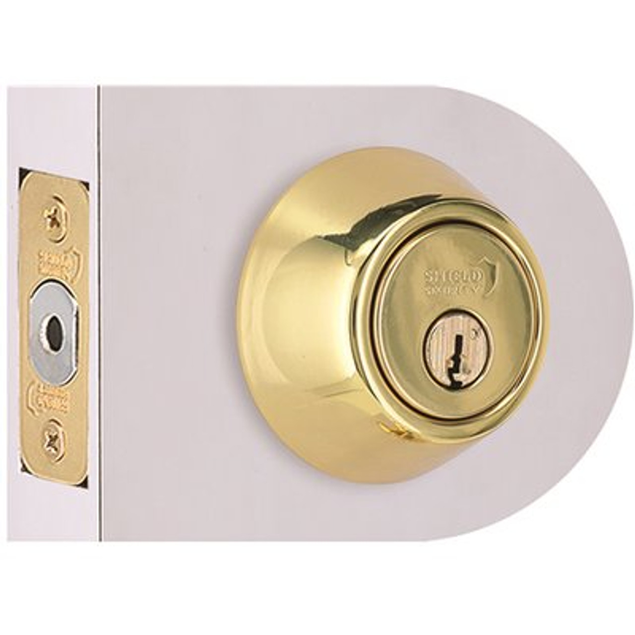 Single Cylinder Deadbolt 2-3/8" and 2-3/4" Backset Grade 3 Bright Brass