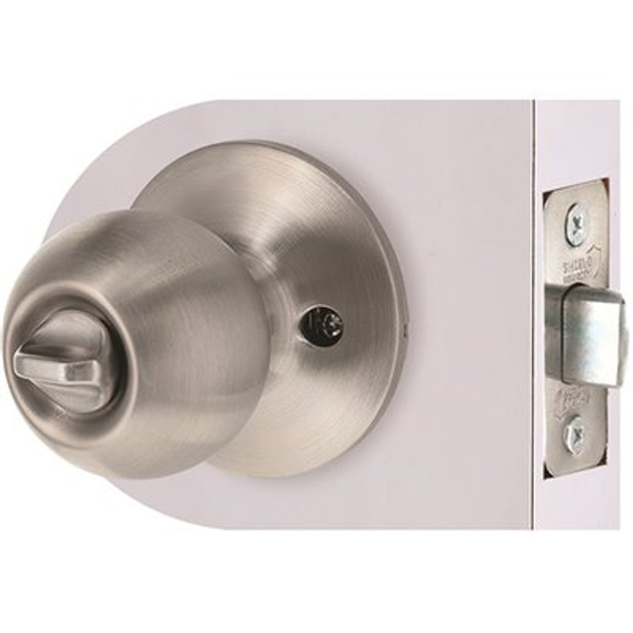 Round Privacy Door Knob 2-3/8" and 2-3/4" Backset Grade 3 Satin Stainless Steel