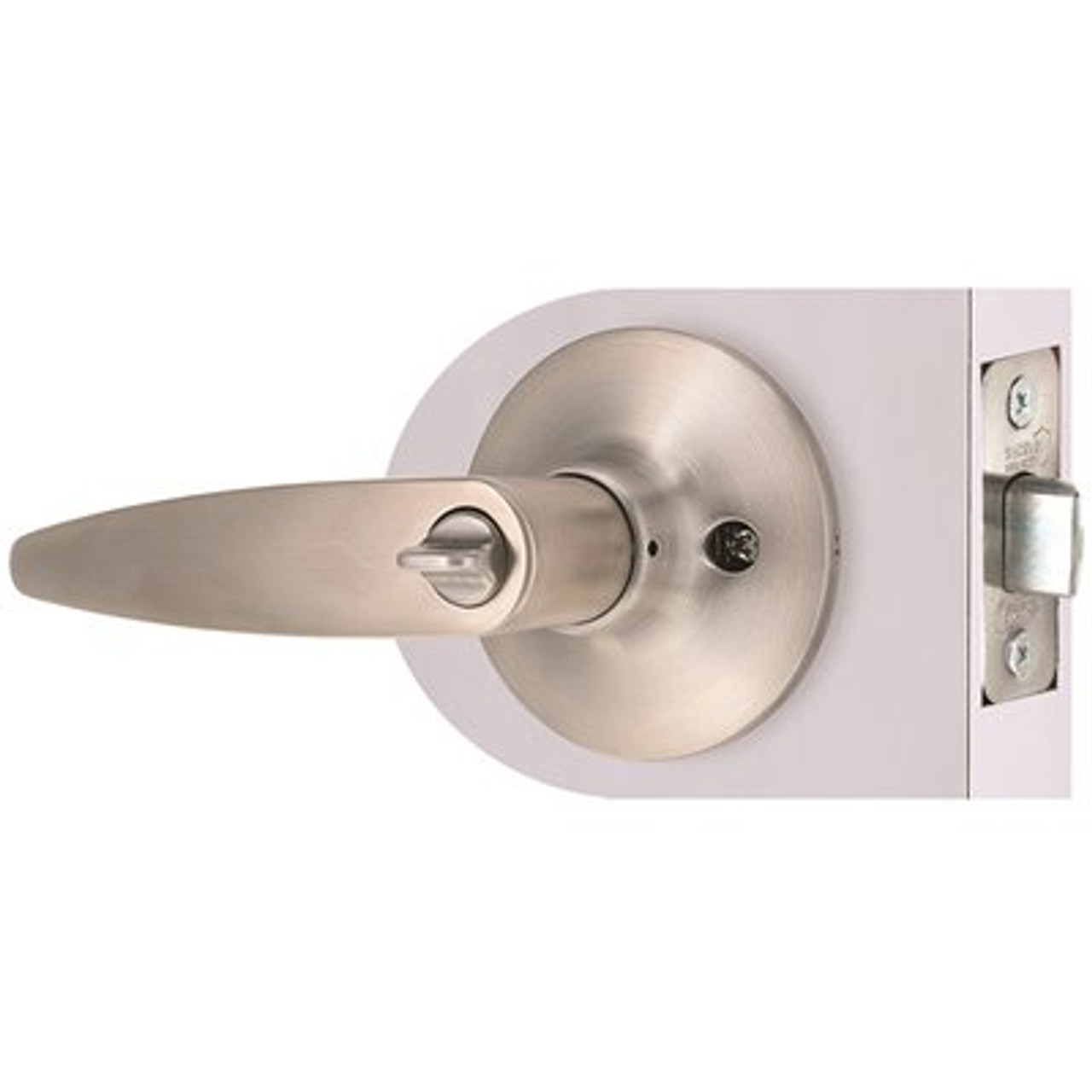 Straight Privacy Door Lever 2-3/8" and 2-3/4" Backset Grade 3 Satin Stainless Steel 6-Pack