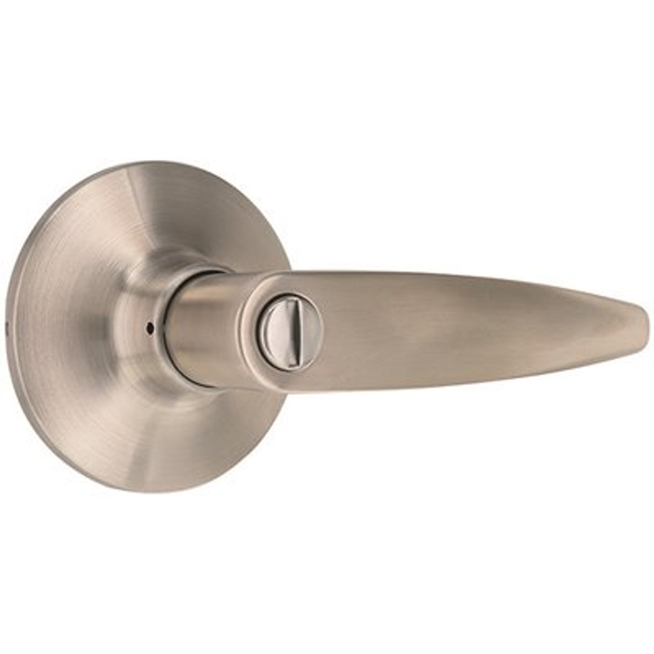 Straight Privacy Door Lever 2-3/8" and 2-3/4" Backset Grade 3 Satin Stainless Steel 6-Pack