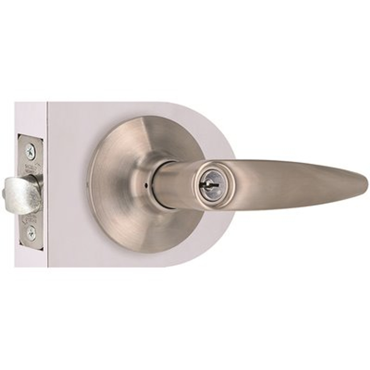 Straight Entry Door Lever 2-3/8" and 2-3/4" Backset Grade 3 Satin Stainless Steel