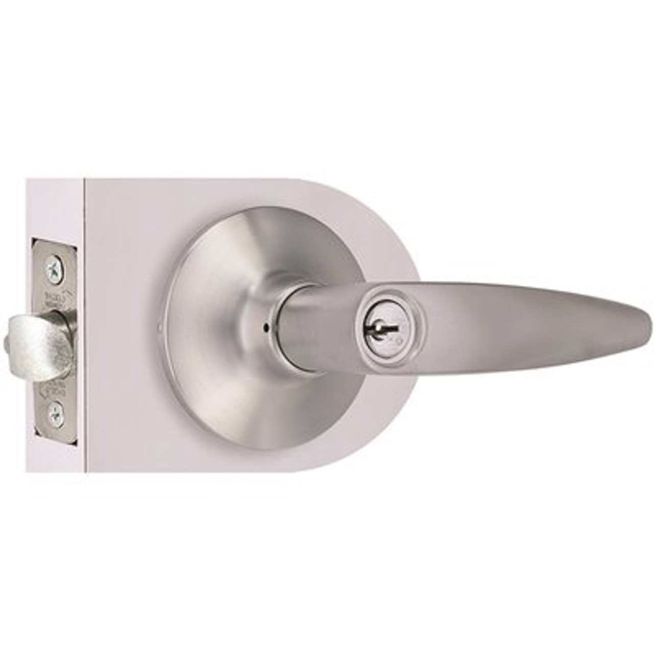 Straight Entry Door Lever 2-3/8" and 2-3/4" Backset Grade 3 Satin Chrome