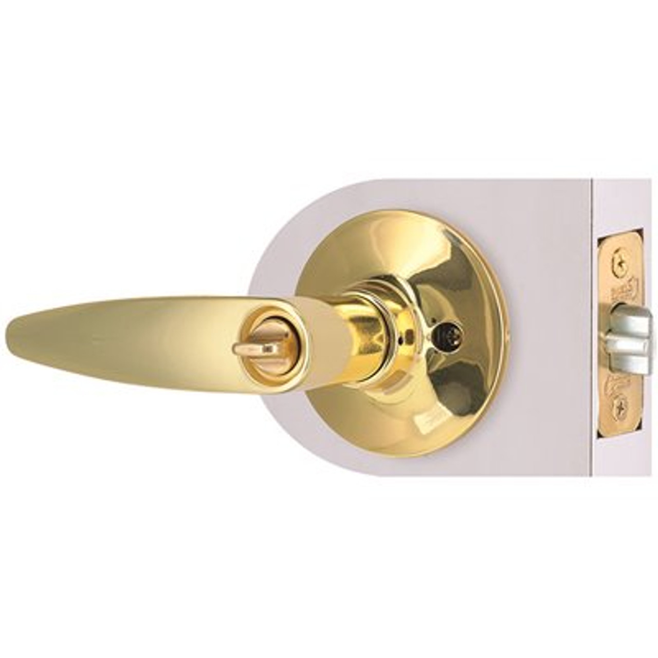 Straight Entry Door Lever 2-3/8" and 2-3/4" Backset Grade 3 Bright Brass