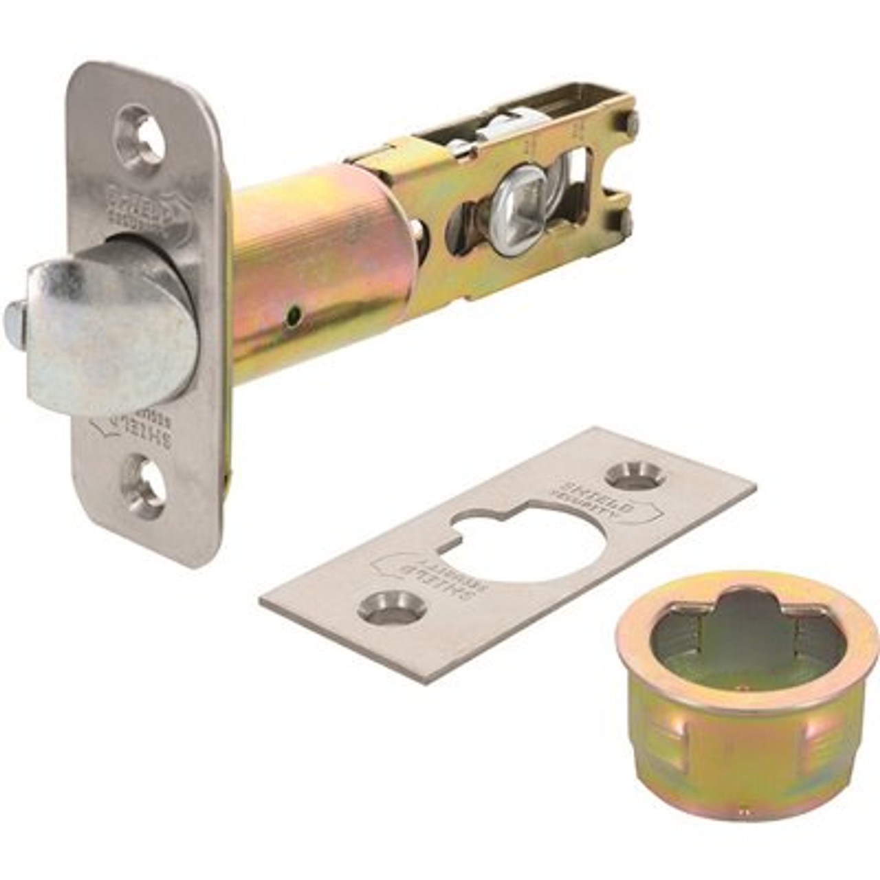 6-Way Entry Latch Satin Stainless Steel and Satin Chrome