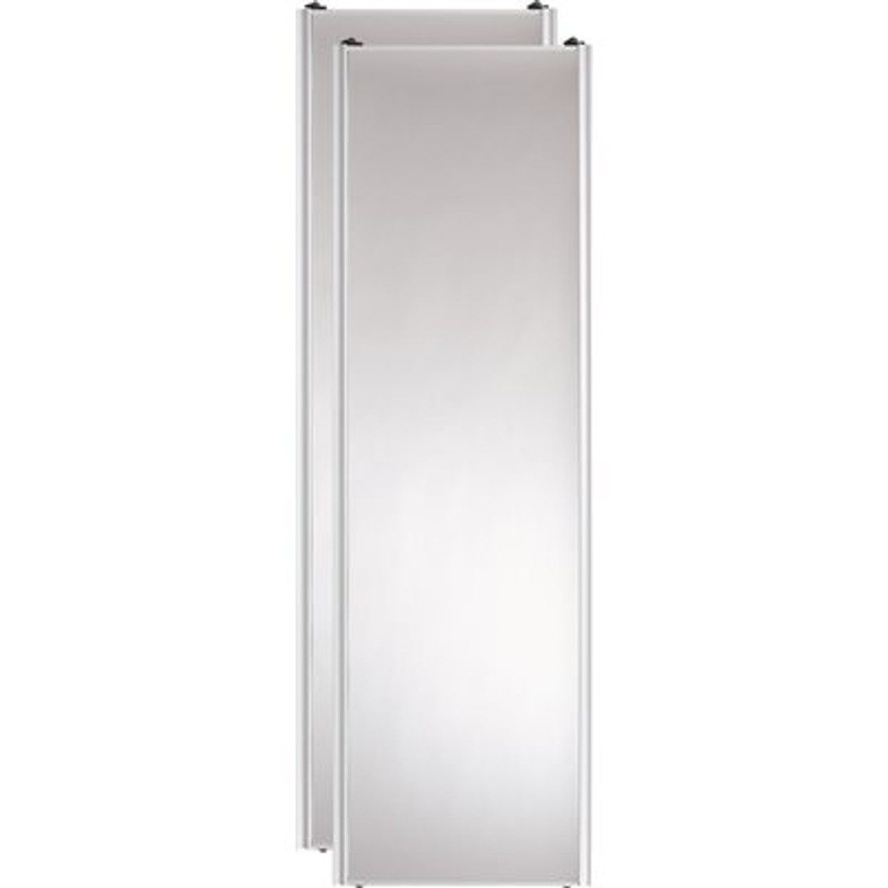 GENERIC 96" X 80" Silver Framed Mirror Wardrobe Door