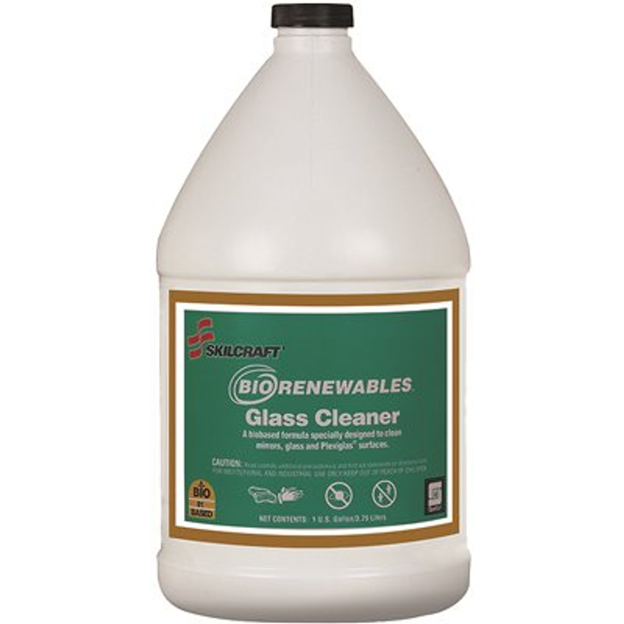 Cleaner, Glass, Concentrated, Bio Renewable, 1 Gallonm Case Of 4