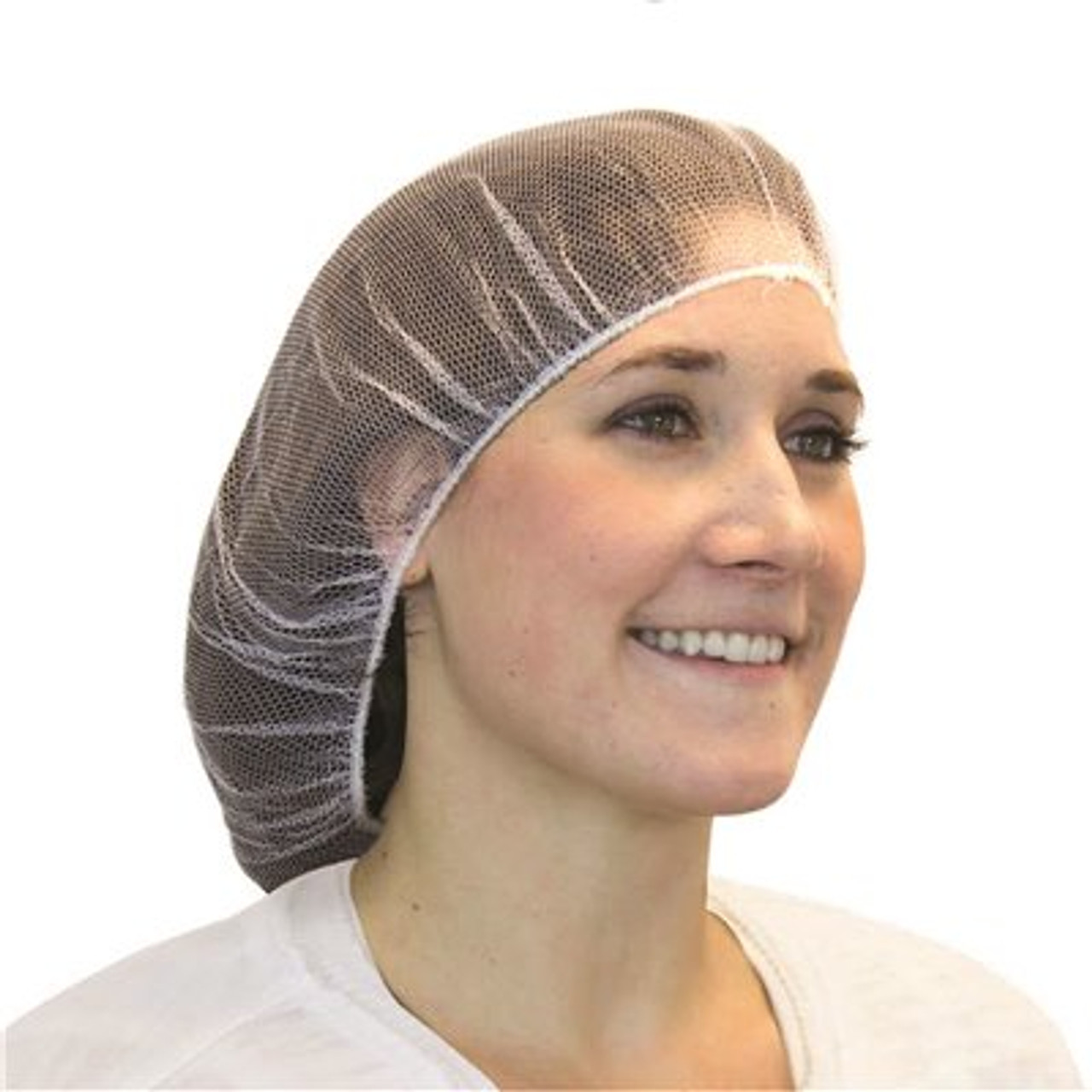 THE SAFETY ZONE 24  Heavyweight Polyester Hairnet,White, 100/BG 10BG/CS