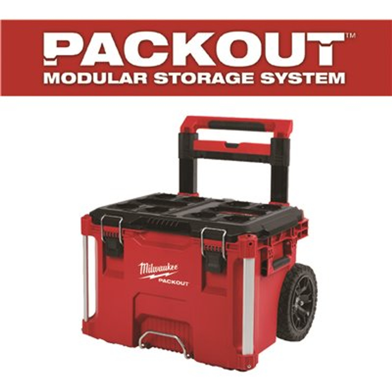 Milwaukee 22 in. PACKOUT Rolling Tool Box with 9 in. Wheels