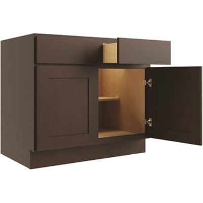 CNC Cabinetry Cabinetry 36" W 2 Drawer 2 Door Base Cabinet, Luxor Espresso