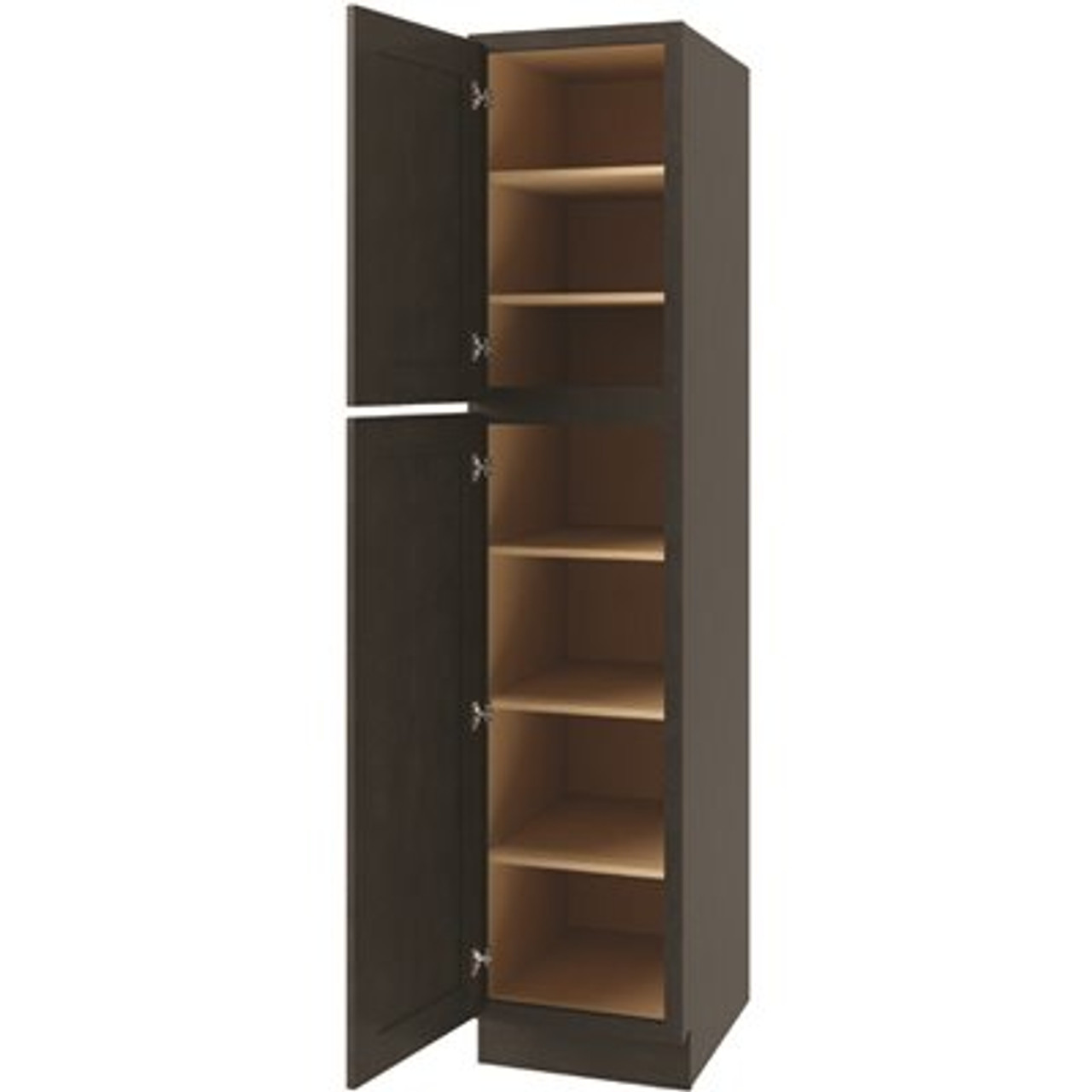 CNC Cabinetry Cabinetry Luxor Smoky Grey Utility Cabinet 18w X 96h