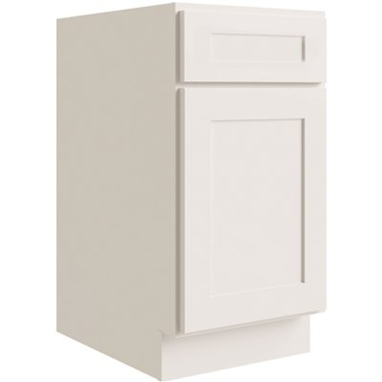 CNC CABINETRY Luxor 15" Base Cabinet, 1 Pull Out, 5-Pc, Left, Shaker White CNC CABINETRY Luxor 15" Base Cabinet, 1 Pull Out, 5-Pc, Left, Shaker White
