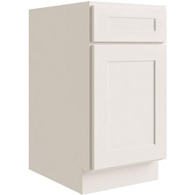 CNC CABINETRY Luxor 18" Base Cabinet, Ada, 5-Pc, Left, Shaker White