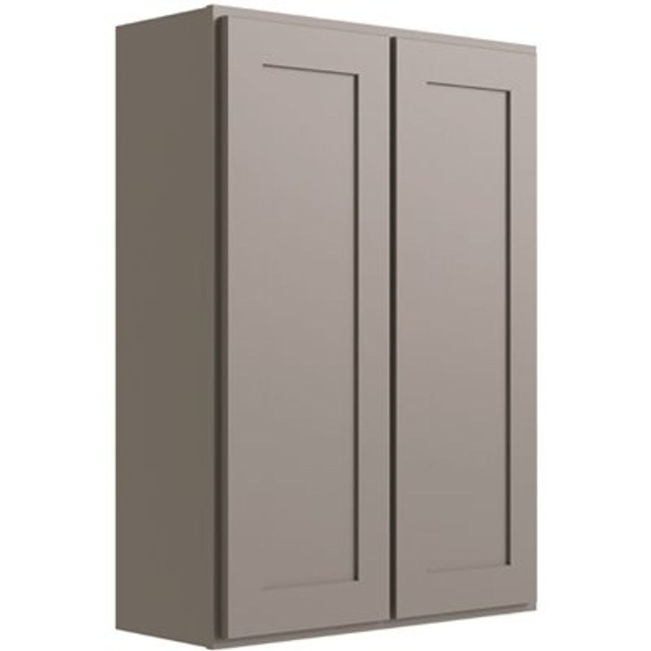 CNC CABINETRY Luxor 2-Door Wall Cabinet, 30"w X 42"h X 12"d, Shaker Misty Grey