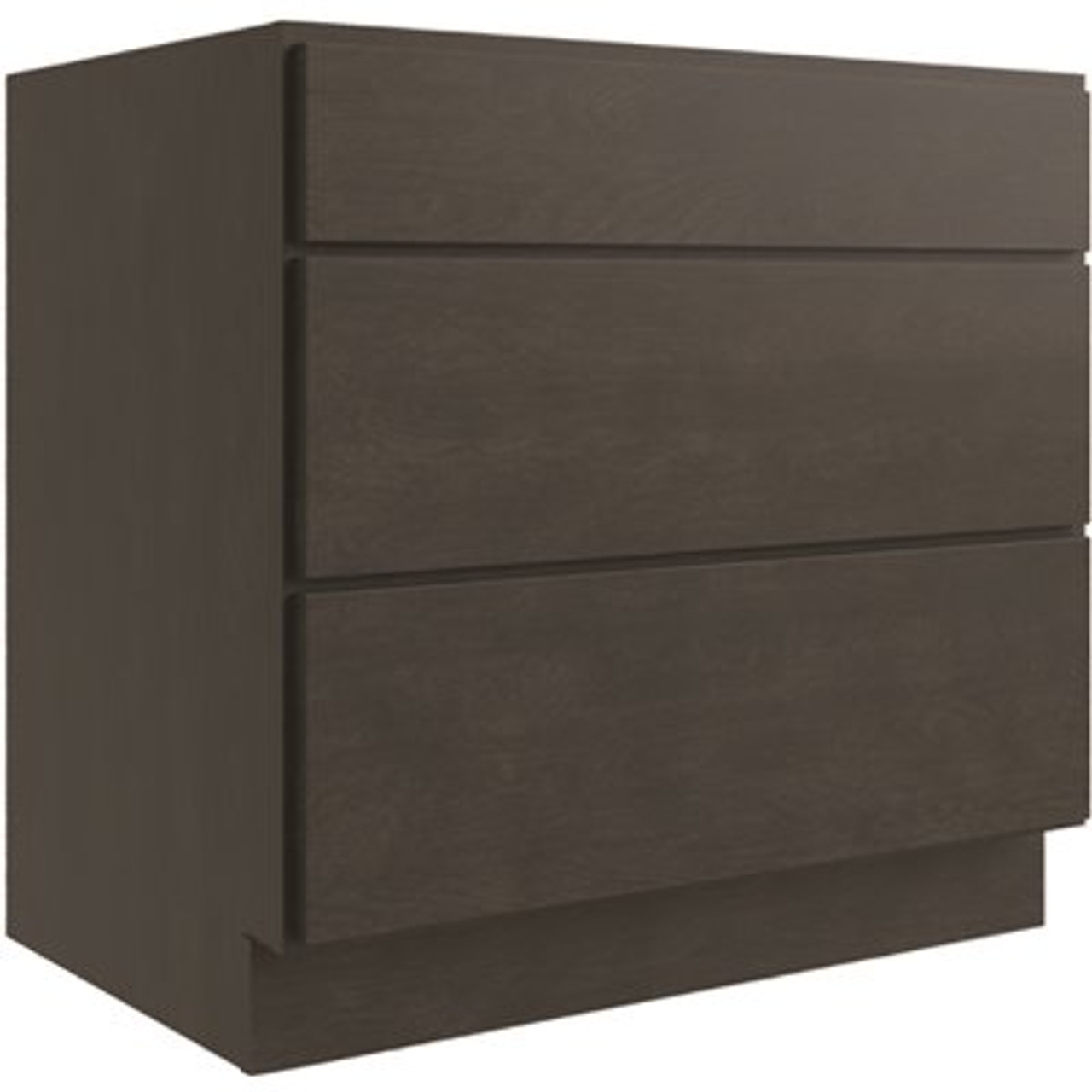 CNC CABINETRY Luxor 36" 3-Drawer Base Cabinet, Shaker Smoky Grey CNC CABINETRY Luxor 36" 3-Drawer Base Cabinet, Shaker Smoky Grey