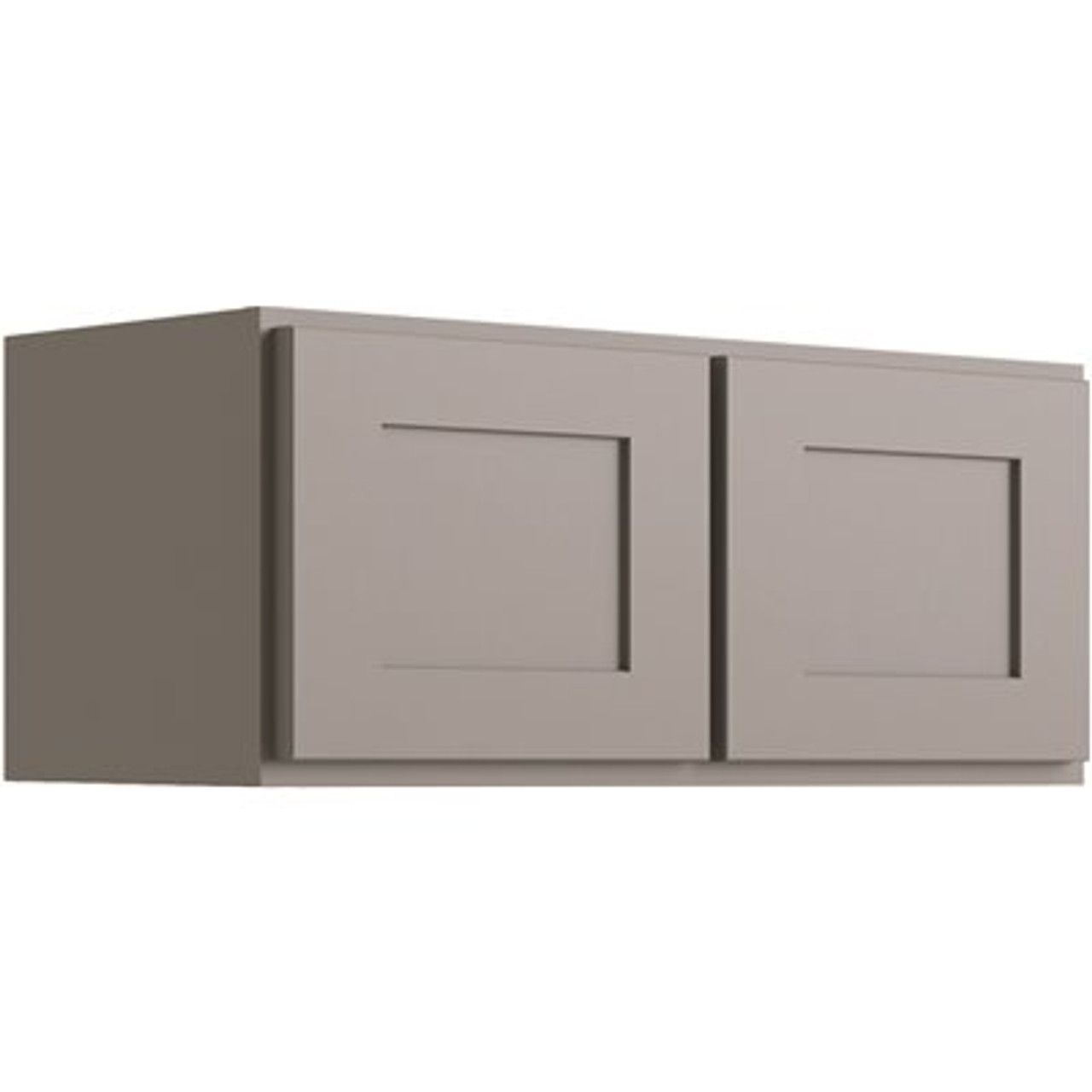 CNC Cabinetry Luxor 2-Door Wall Cabinet, 33"w X 15"h X 12"d, Shaker Misty Grey