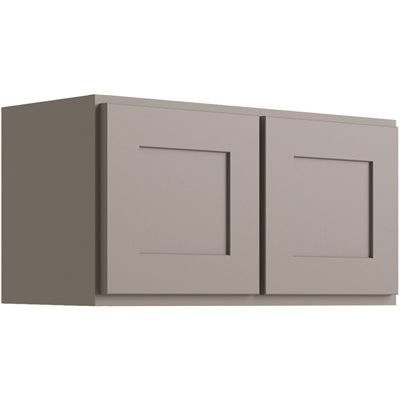 CNC CABINETRY Luxor 2-Door Wall Cabinet, 36"w X 24"h X 12"d, Shaker Misty Grey