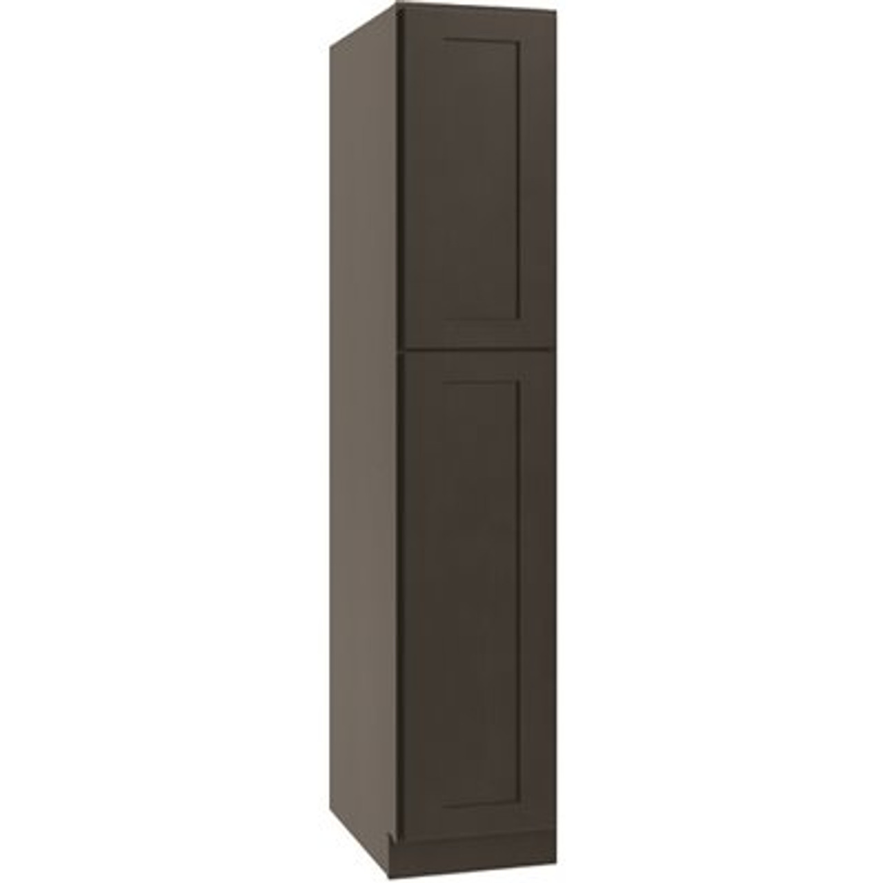 CNC Cabinetry Utility Cabinet, 3 Pull Out, Right, 18"w X 96"h, Shaker Smoky Grey