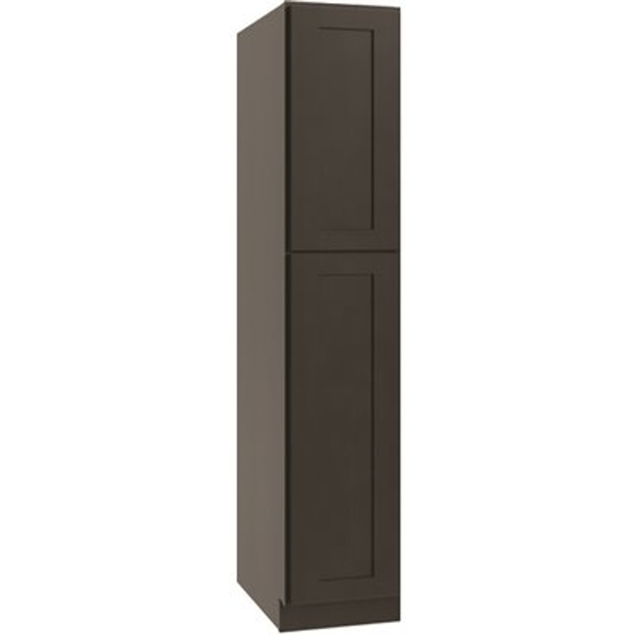 CNC Cabinetry Utility Cabinet, 3 Pull Out, Left, 18"w X 90"h, Shaker Smoky Grey