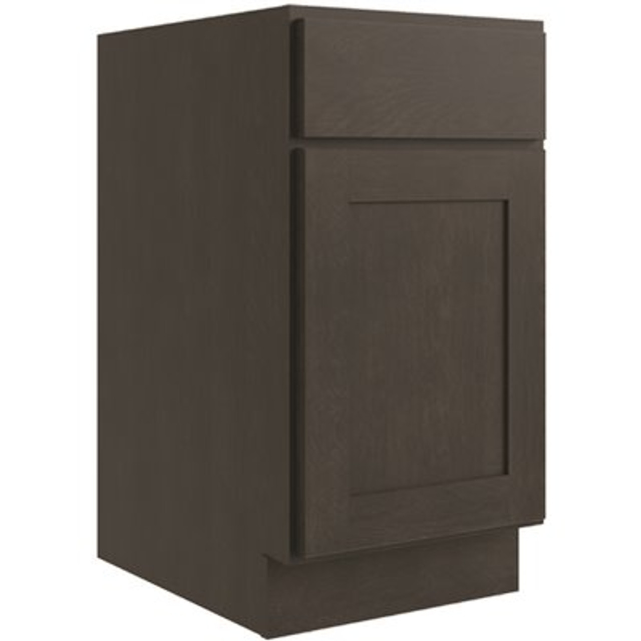 CNC Cabinetry Luxor Waste Basket Cabinet, 18"w X 24"d, Shaker Smoky Grey