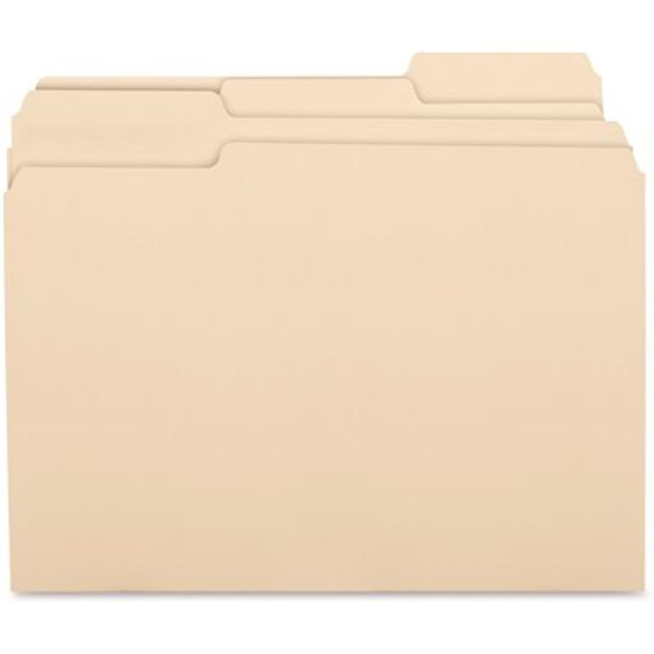 Business Source 11 ft. File Folders 1/3 in. Cut, Manila (100-Box)