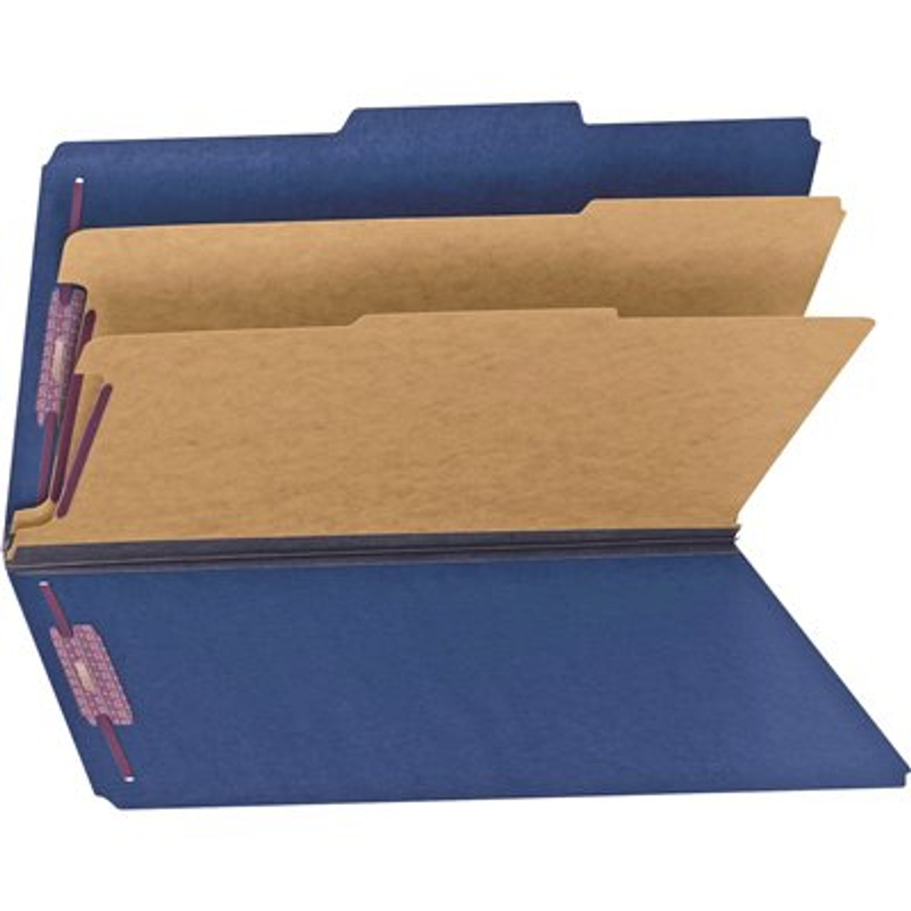 Smead Pressboard Classification Legal Folder 6-Section, Dark Blue (10-Box)