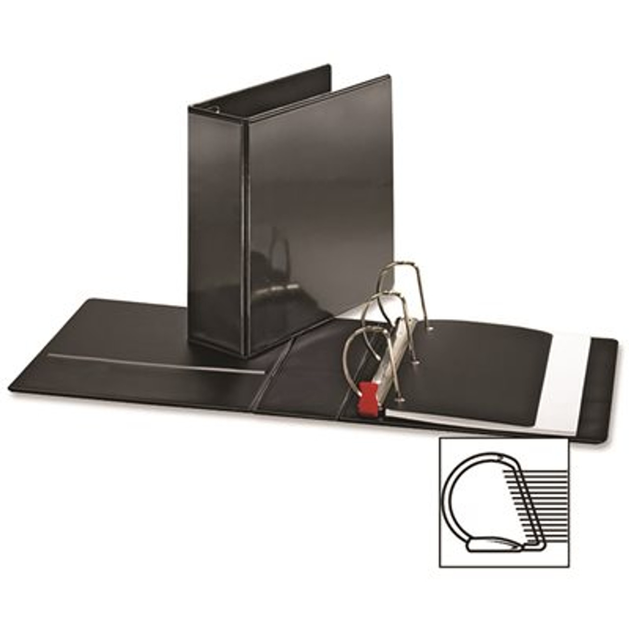 SPARCO PRODUCTS SPARCO LOCKING D-RING VIEW BINDER, 4 IN. CAPACITY, BLACK