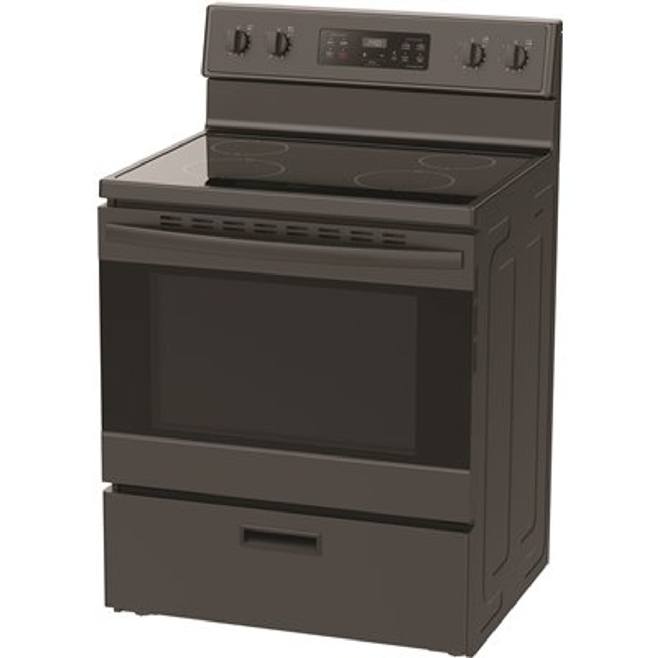 SEASONS 5.2 Cubic Ft. Freestanding Glass Top Electric Range Black