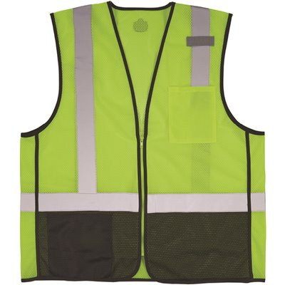 Ergodyne 8210zbk S/m Lime Hi Vis Safety Vest