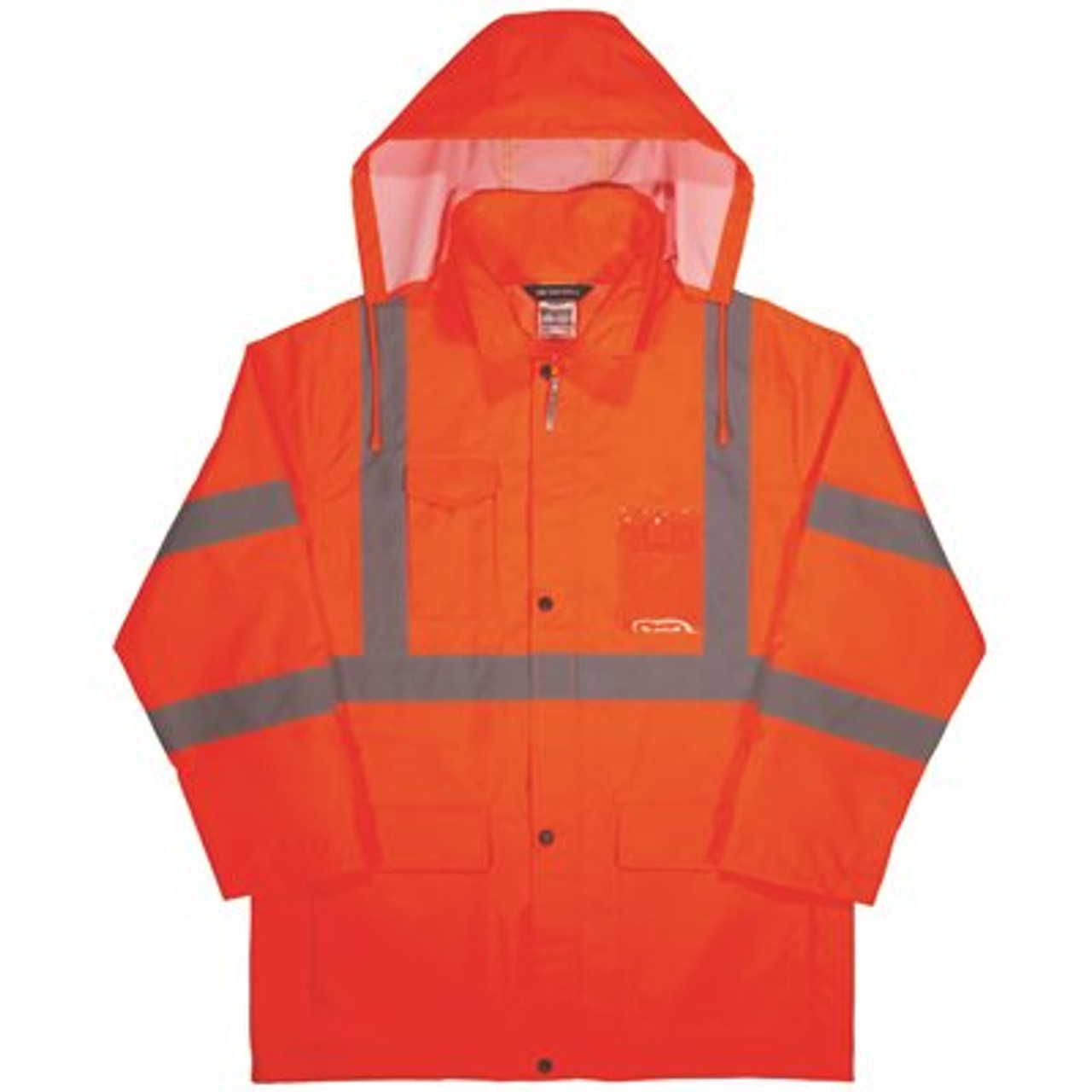 Ergodyne 8366 2XL Orange Class 3 Lightweight Hi-Vis Rain Jacket